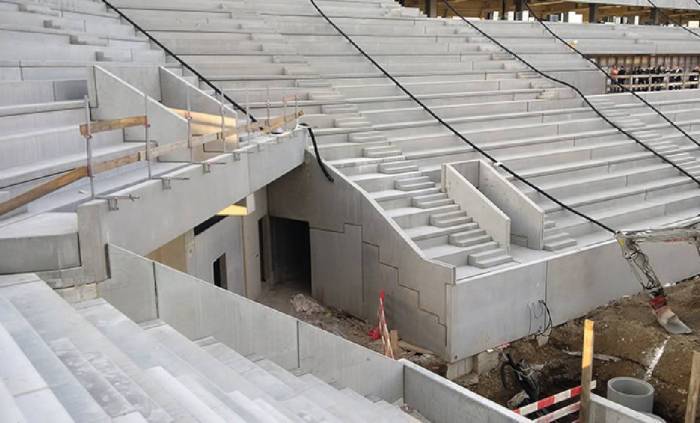 Prefabbricazione: Costruzione del nuovo Allianz Stadion di Vienna - © SK Rapid Wien.