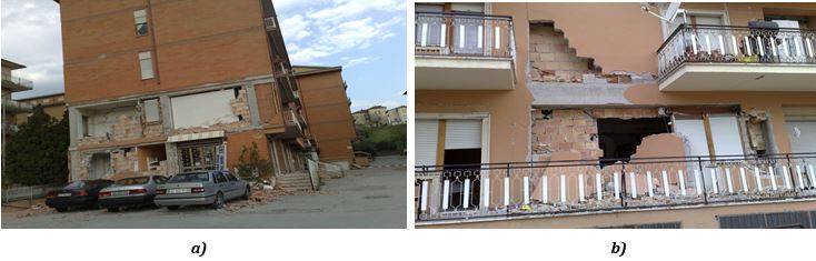 i sintomi da terremoto accaduti ad un edificio con struttura in muratura.