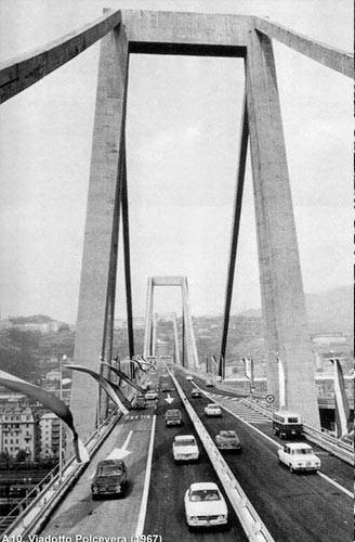 Il ponte morandi nei primi anni di attività